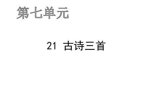 四年级上册语文作业课件-第七单元21古诗三首 人教部编版(共13张PPT)