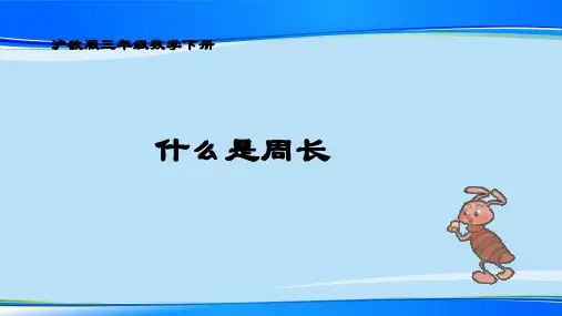 三年级下册数学课件 周长3  沪教版  (共14张PPT)最新课件