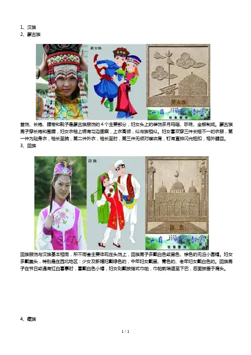 五十六个民族服饰特点含图