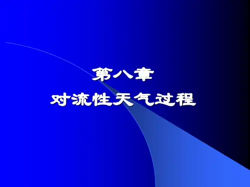 天气学基础课件——对流性天气过程