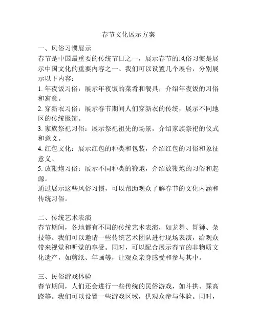 春节文化展示方案