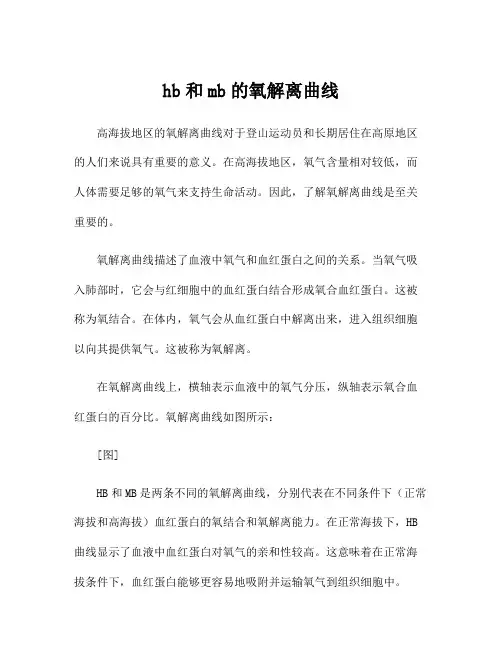 hb和mb的氧解离曲线