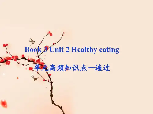 2021届高考英语一轮复习-专题12.Book 3 Unit 2 Healthy eating
