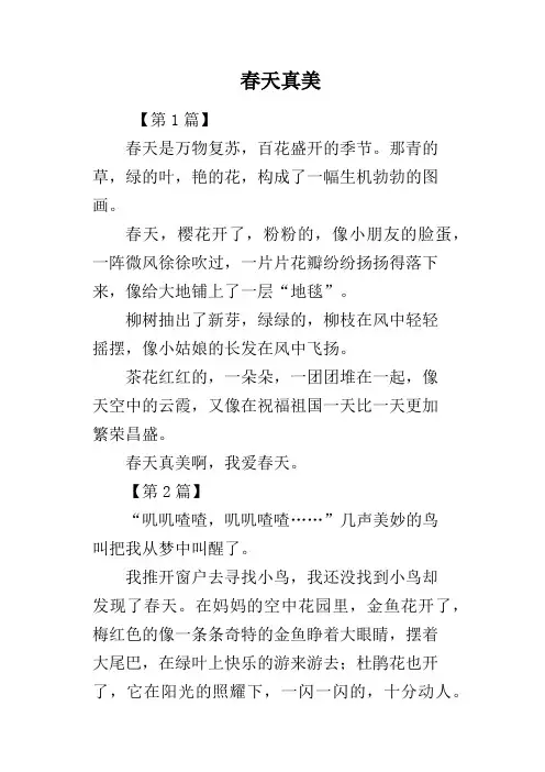 春天真美