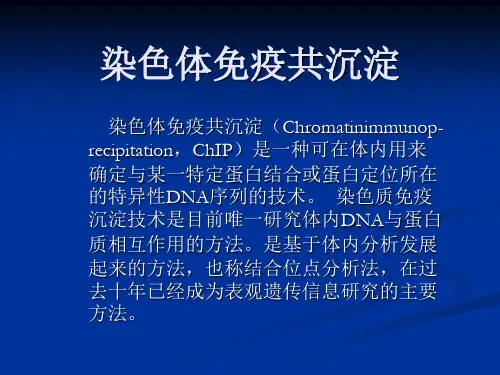 染色体免疫共沉淀介绍