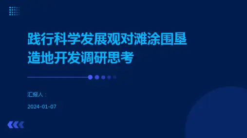 践行科学发展观对滩涂围垦造地开发调研思考
