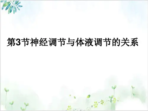 人教版生物必修三神经调节与体液调节的关系(24张)-PPT优秀课件