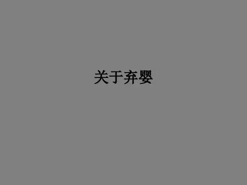 关于弃婴ppt课件
