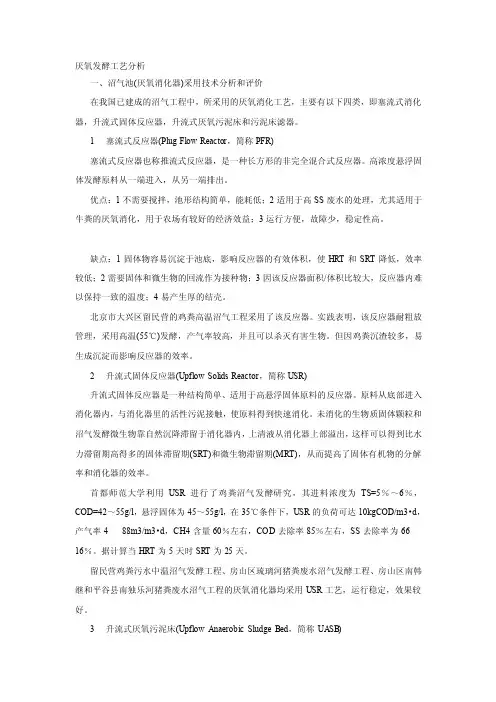 厌氧发酵工艺