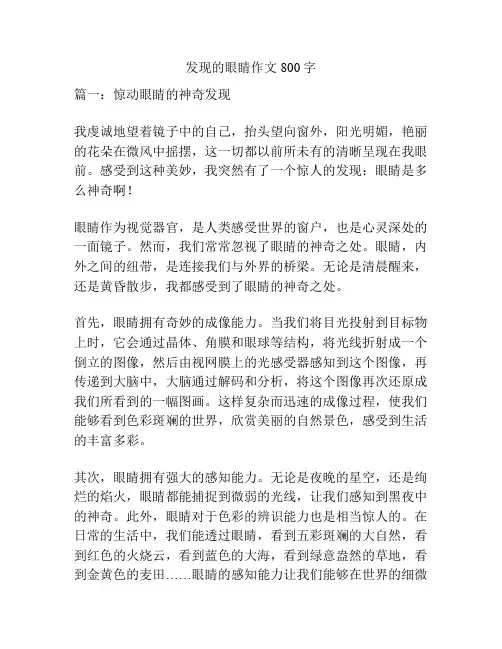 发现的眼睛作文800字