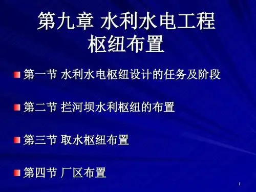 水利水电工程枢纽布置