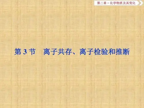 高考化学一轮复习人教版离子共存离子检验和推断优质课件(35张)