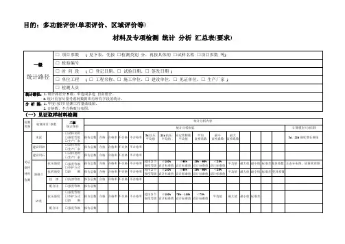检测统计分析汇总表