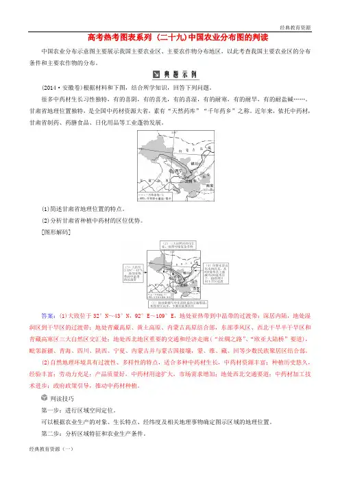 2019高考地理一轮复习 第三部分 第十六单元 区域经济发展 高考热考图表系列