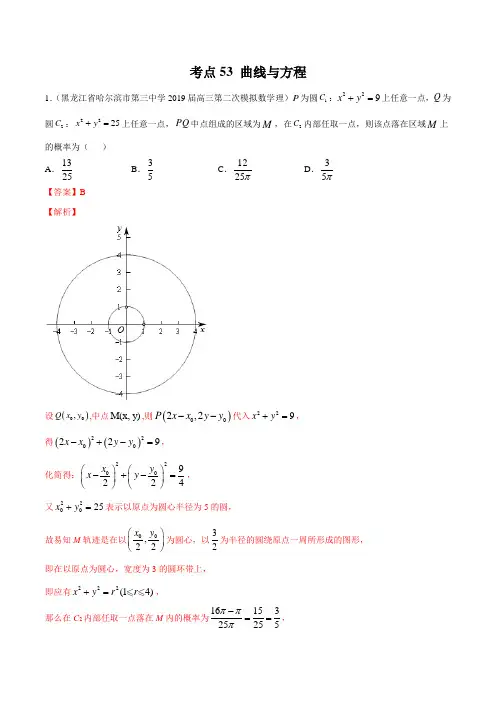 考点53 曲线与方程(解析版)