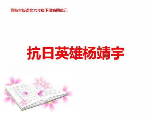 《抗日英雄杨靖宇》ppt课件(4篇)