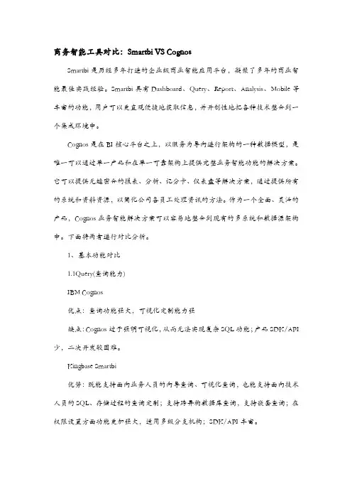 两款商务智能工具对比
