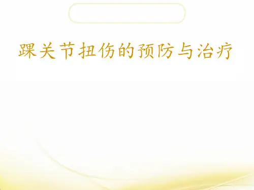 踝关节扭伤的预防及治疗  ppt课件
