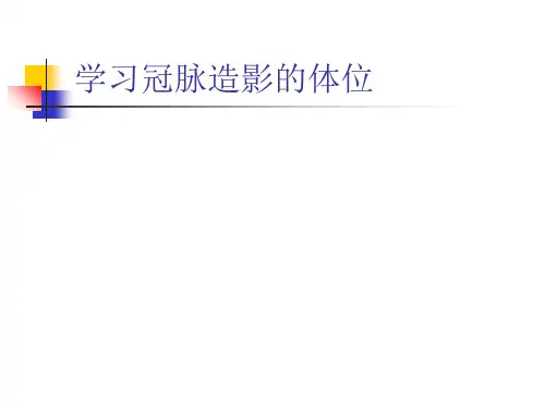 冠脉造影与X线解剖对照图最新完整版本