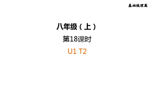 人教新目标中考英语一轮复习--课堂讲本八年级上基础梳理第18课时U1T2(课件)