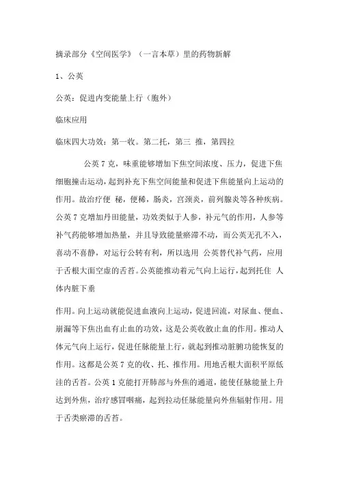 一言本草