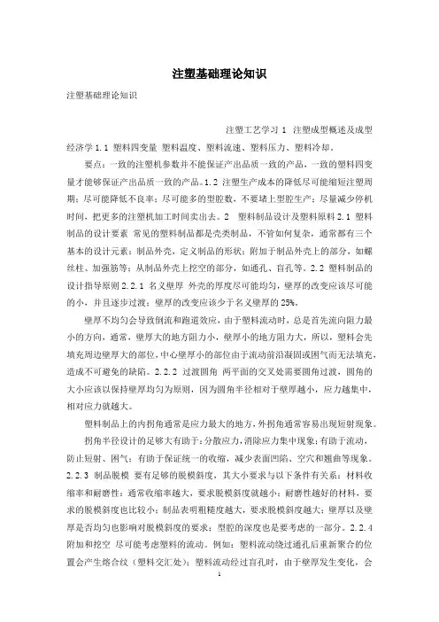 注塑基础理论知识
