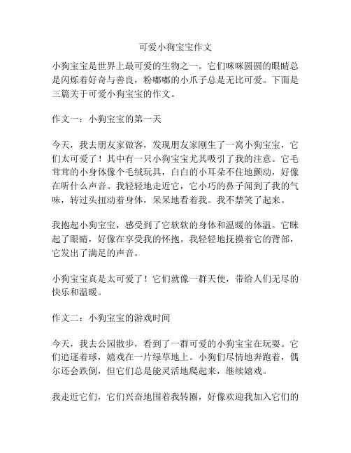 可爱小狗宝宝作文