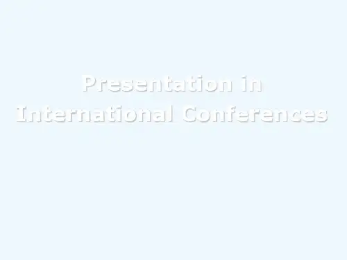 参加国际会议英语发言时语言如何表达开场结尾以及过渡international conference presentation1