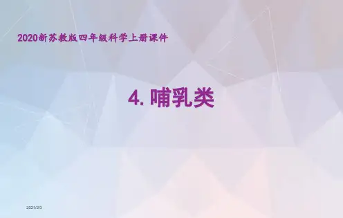2020新苏教版四年级科学上册1.4《哺乳类》优质课件
