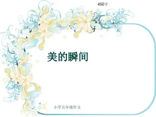 小学五年级作文《美的瞬间》450字(共8页PPT)