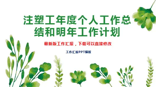 注塑工年度个人工作总结和明年工作计划PPT模板下载
