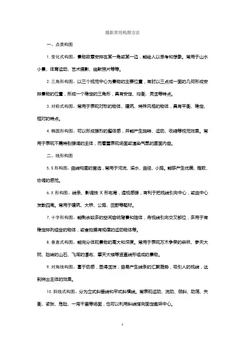 摄影常用构图方法