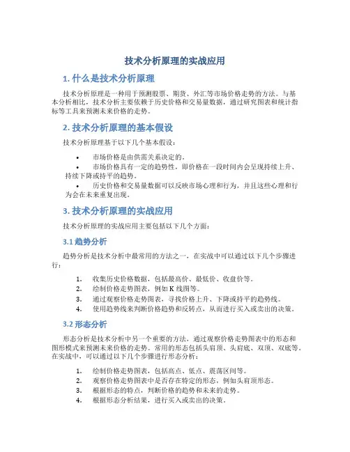 技术分析原理的实战应用