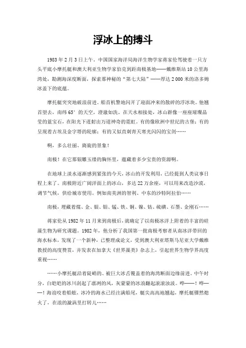 浮冰上的搏斗