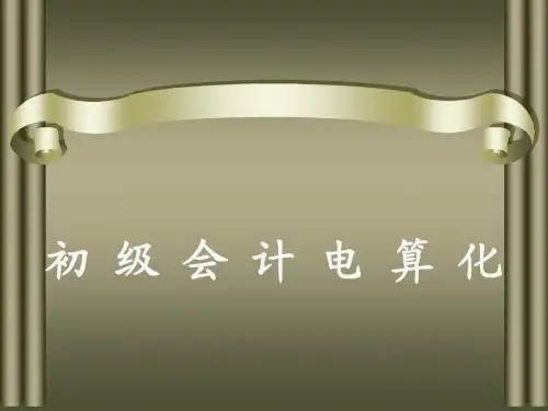 初级会计电算化第五章3_4节1