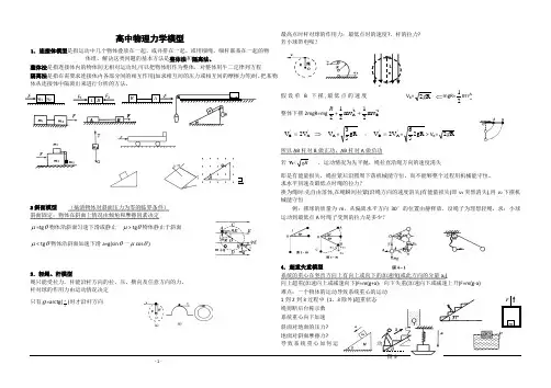 高中物理力学模型