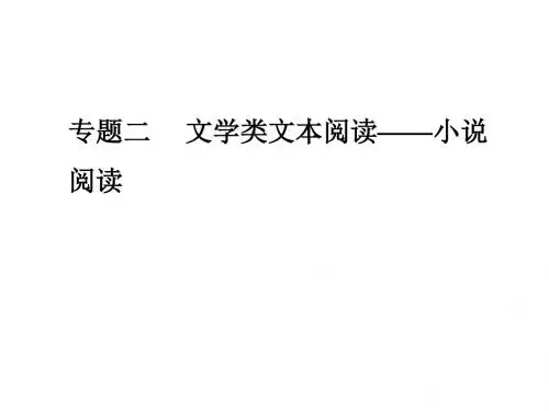2019年高考语文大二轮复习课件：第一部分 专题 二学案五小说探究2类题型突破(共41张PPT)