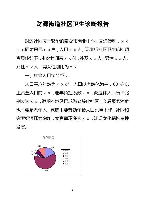 ⅹⅹ街道ⅹⅹ社区卫生诊断报告
