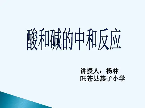 化学人教版九年级下册酸和碱的中和反应微课课件