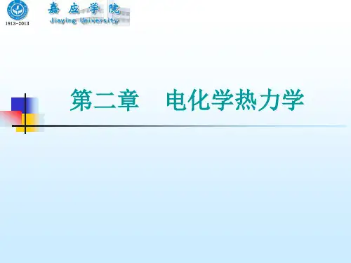 李狄版电化学原理-第二章__电化学热力学
