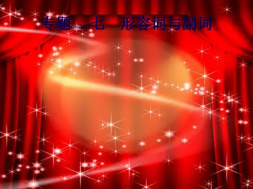中考英语总复习 专题七 形容词与副词课件