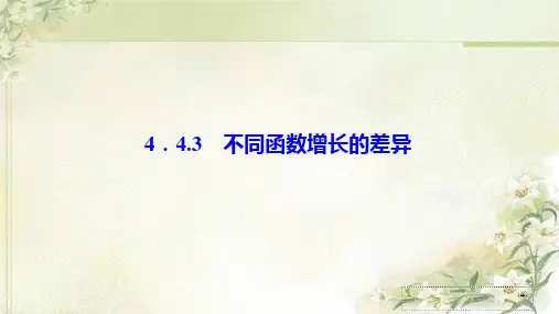 新教材人教A版高中数学必修第一册4.4.3不同函数增长的差异 教学课件