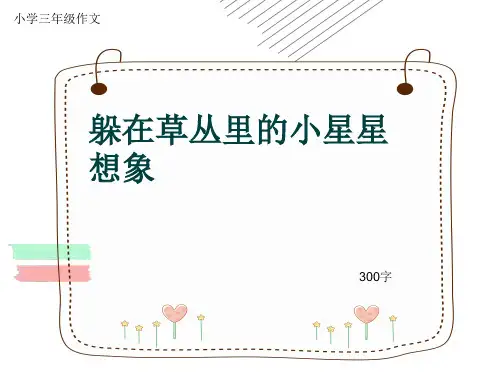 小学三年级作文《躲在草丛里的小星星想象》300字(共11页PPT)