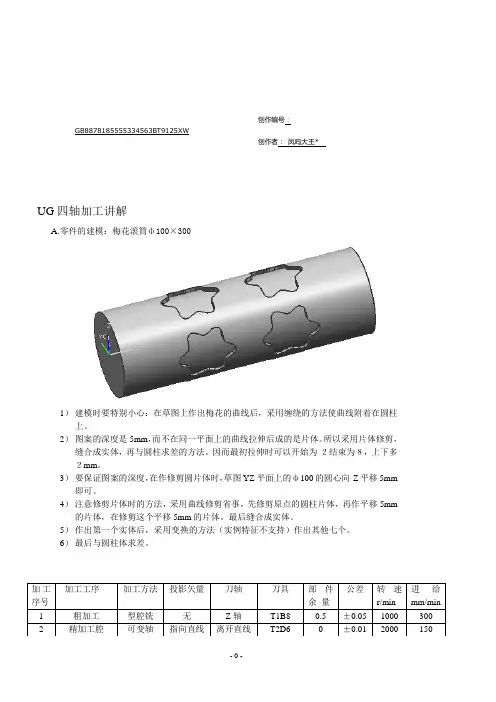 UG四轴加工讲解