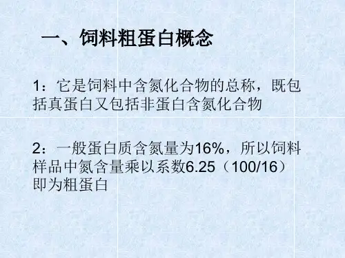 饲料中粗蛋白的测定方法