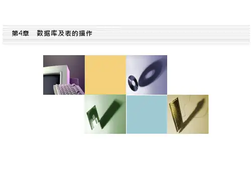 数据库系统及应用(第六版)第4章数据库及表的操作