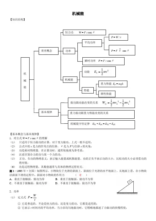 高二物理机械能及其守恒定律(课件)