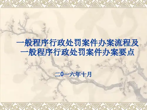 一般程序行政处罚案件办案流程及重点PPT课件