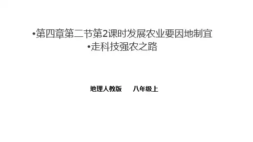 农业第2课时发展农业要因地制宜走科技强农之路课件八年级地理上学期人教版