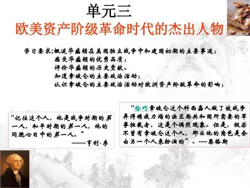 【精品】欧美资产阶级革命时代的杰出人物MicrosoftPowerPoint演示文稿